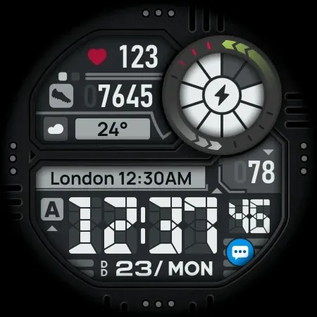 SH050 Watch Face, WearOS watch screenshot 15