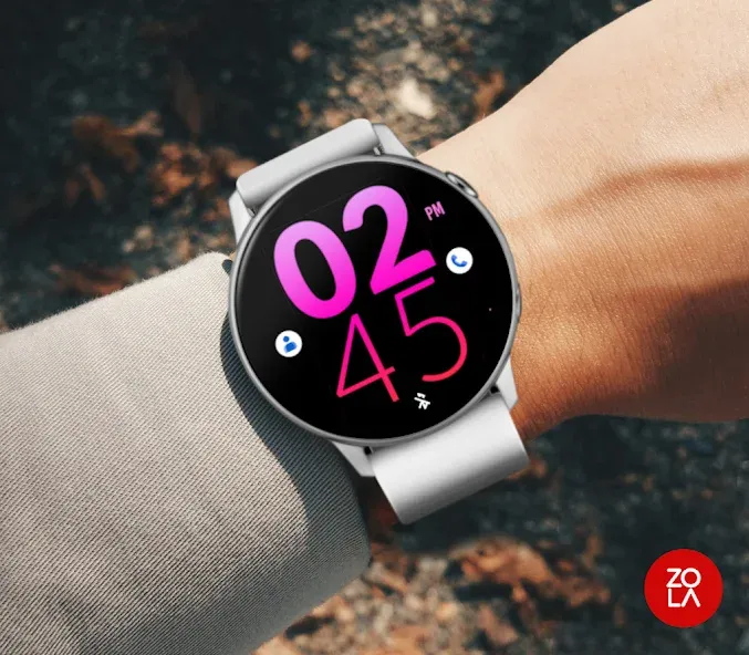 Rose Pink Large Watch Face screenshot 3