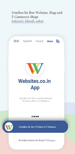 Sofortige Website-Builder-App screenshot 1