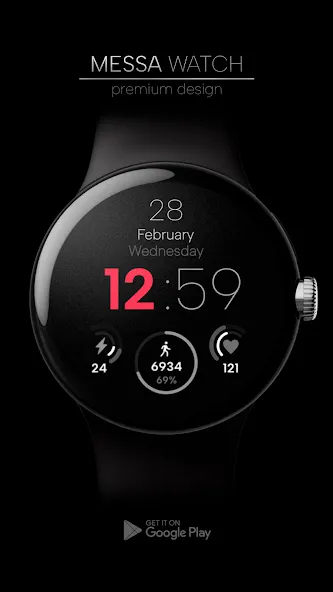 Minimal Watch Face Galaxy Wear screenshot 13