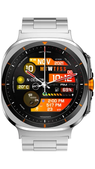 NTV508 - Hybrid W watch face screenshot 12