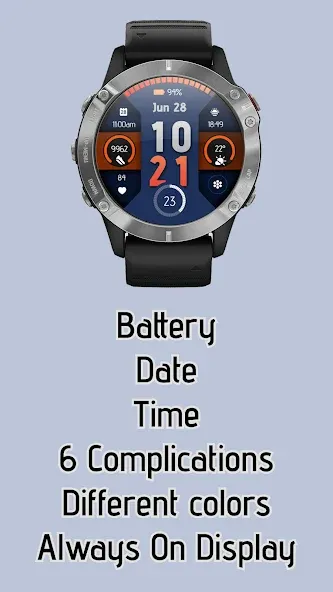 Digital Watchface D9 screenshot 2