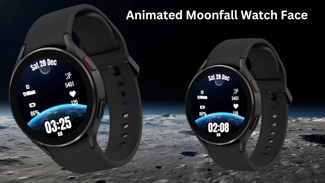 Animated Moonfall Watch Face screenshot 2
