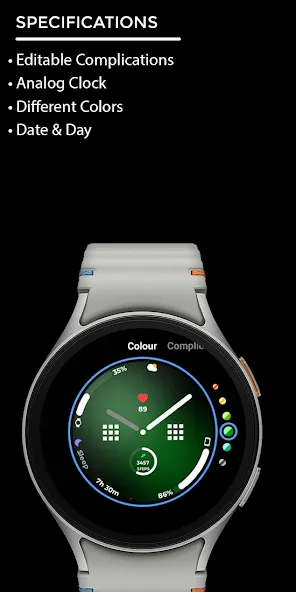 Night ver 76 - watch face screenshot 4