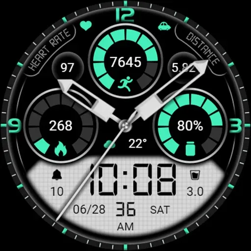Elegant Green LCD DigitalWatch screenshot 6