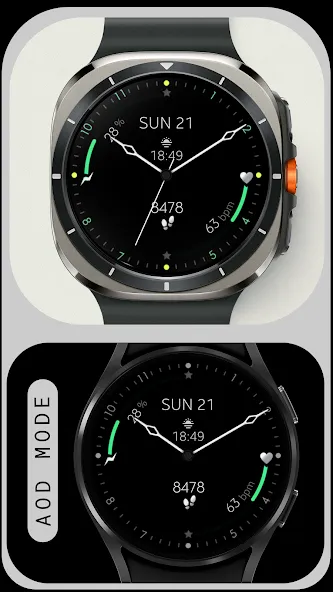 Minimal Black v18 Watch Face screenshot 5