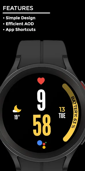 Night 49 - watch face screenshot 2