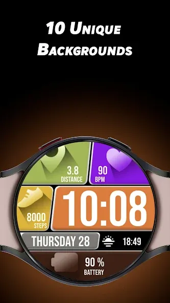 Colorful Tiles 2 - Watch face screenshot 2