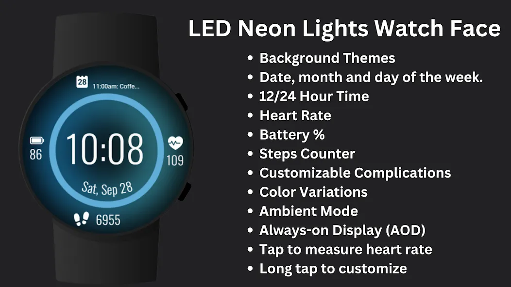 LED Neon Lights Watch Face screenshot 6