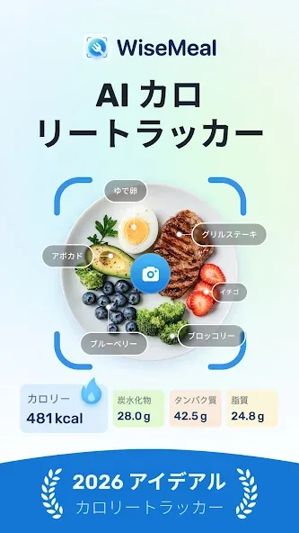 WiseMeal:AIカロリー計算・食事管理 screenshot 1