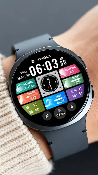 Small Clock Widget ZKin Watch screenshot 8