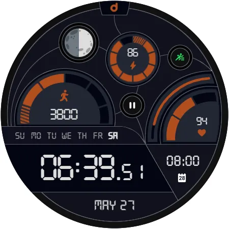 DS D006 - Digital watch face screenshot 3