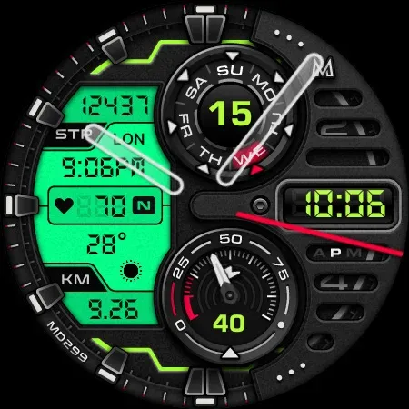 MD299 Analog watch face screenshot 20