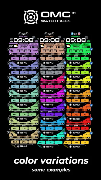 OMG 193 Digital Watch Face screenshot 8