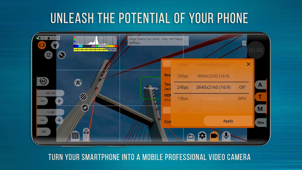 mcpro24fps manual video camera screenshot 7