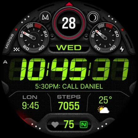 MD258 Digital watch face screenshot 30