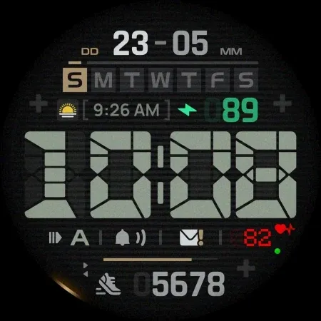 SH102 Watch Face, WearOS watch screenshot 13