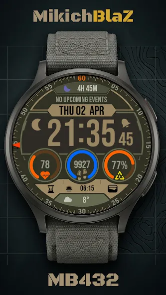 Digital Watch Face MB432 screenshot 1