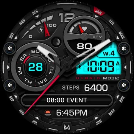 MD312 Analog watch face screenshot 10
