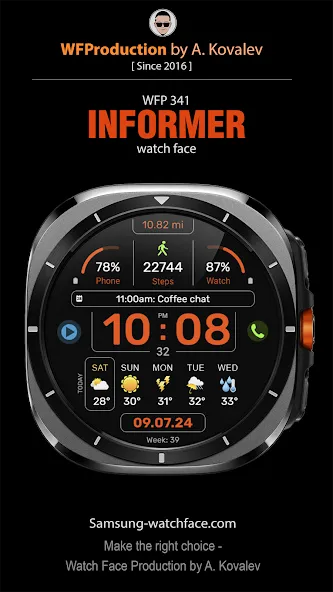 WFP 341 Informer watch face screenshot 1