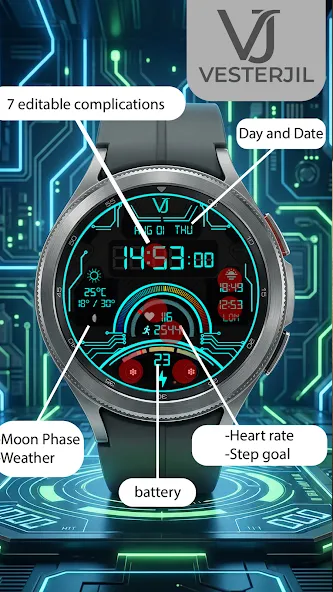 VJ-Avionics Digital Watch Face screenshot 7