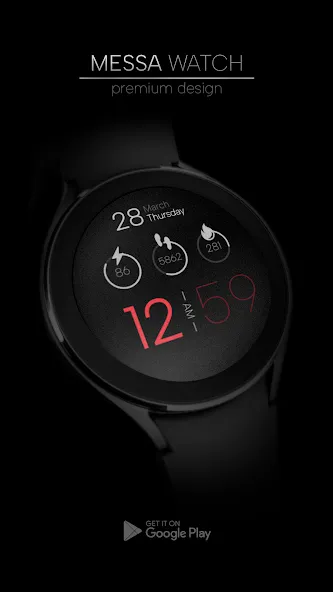 Minimal Digital Watch Face LS screenshot 2