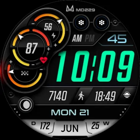 MD229 Digital watch face screenshot 11