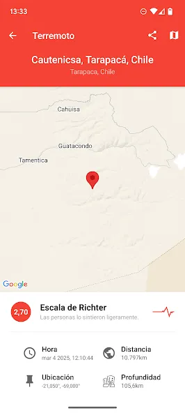 Mis Alertas de Terremotos screenshot 1