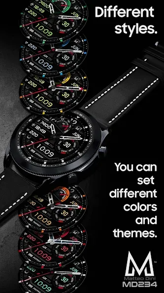 MD234 Analog watch face screenshot 4