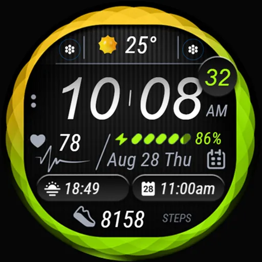 Colorful Watch Face - OMG 22 screenshot 28