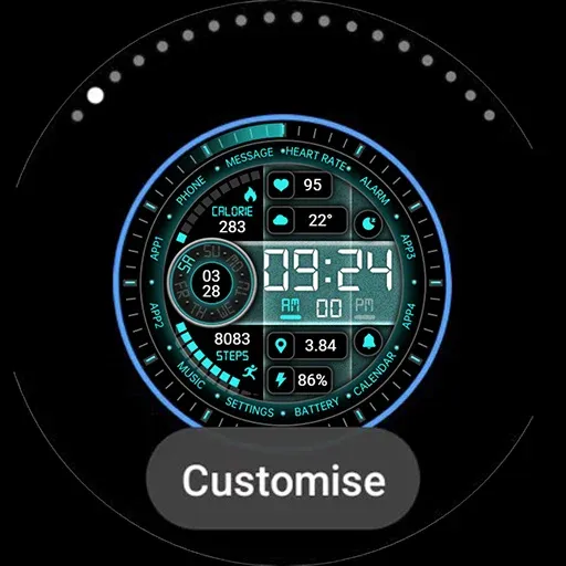 Blue Frosted Glass ZKin Watch screenshot 42
