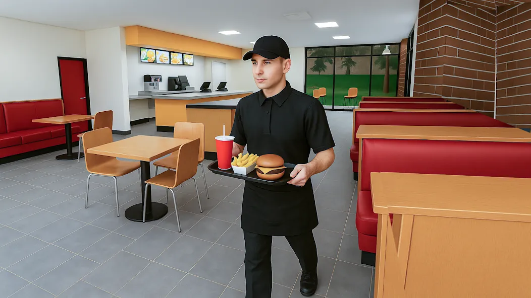 Fast Food Burger Pizza Sim 3D screenshot 3