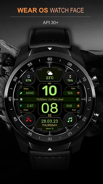 WFP 332 Futuristic watch face screenshot 7