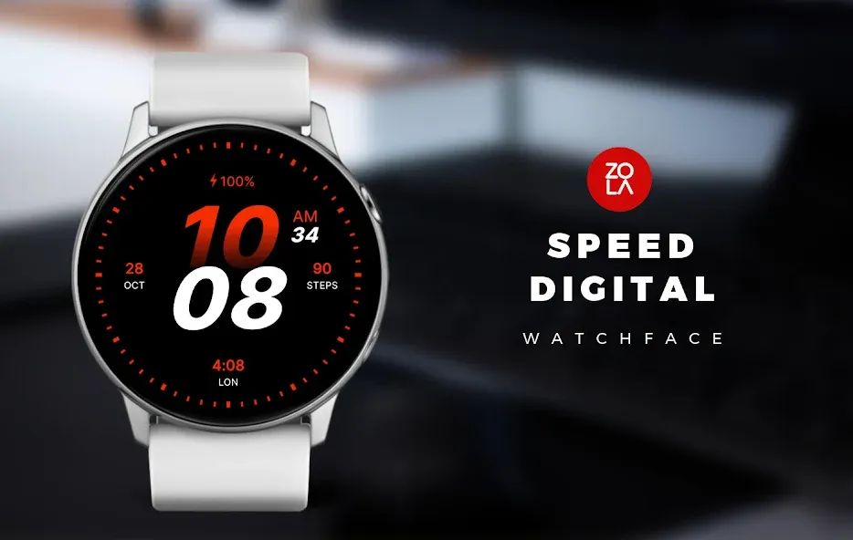 Speed Digital Watch Face screenshot 1