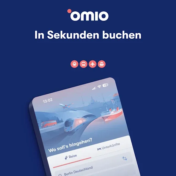 Omio: Bahn, Bus, Flüge, Fähre screenshot 1