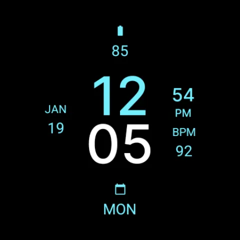 Black MX Watch Face screenshot 8