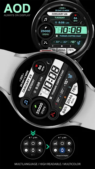 WFP 299 Digital watch face screenshot 8