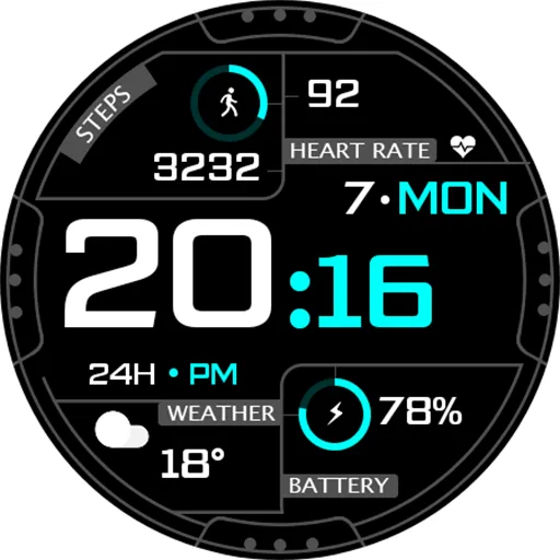 Digital Wuxysyp Watch face screenshot 17