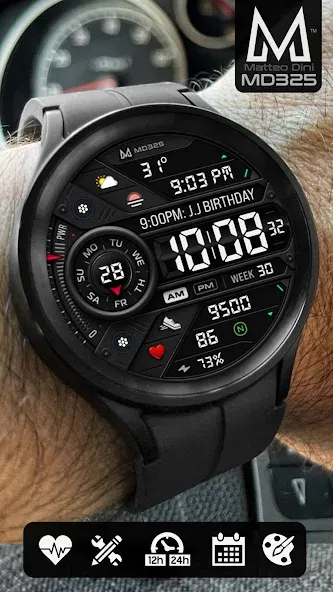 MD325 Digital Sport Watch Face screenshot 7