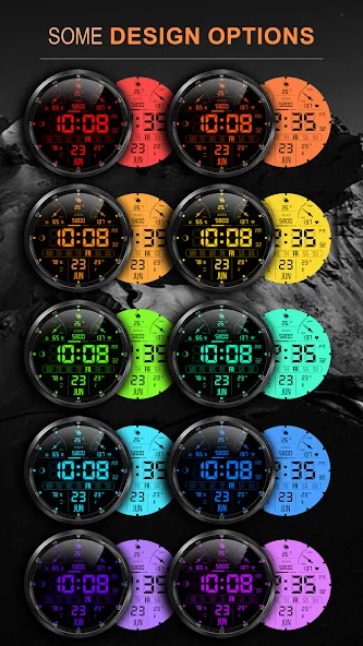 WFP 105 Retro watch face screenshot 2