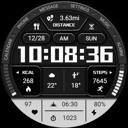 【ZKin】Ink White Text Clock screenshot 41
