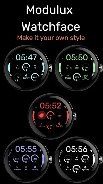 Modulux - WearOS Watchface screenshot 2