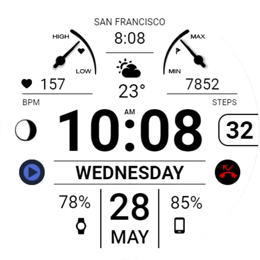 WFP 106 Information watch face screenshot 42