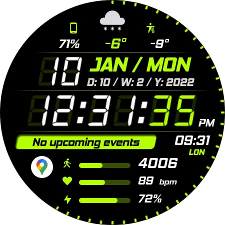 WFP 242 Sporty watch face screenshot 37