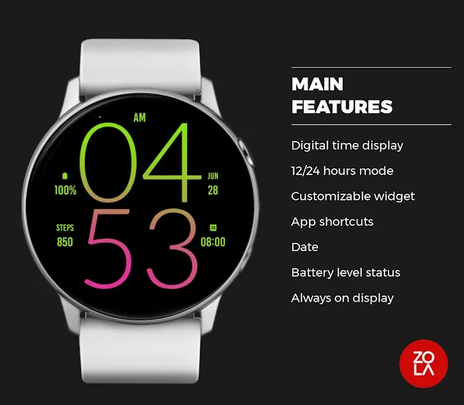 Green Pink Light Watch Face screenshot 2
