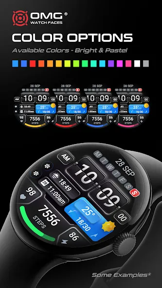 OMG 38 - Digital Watch Face screenshot 7