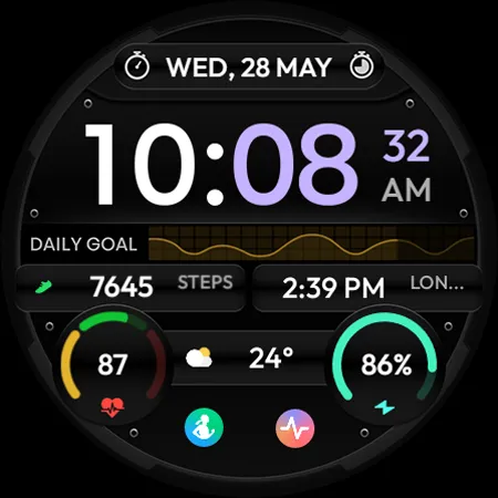 TVV Sport 8 Digital Watch Face screenshot 12