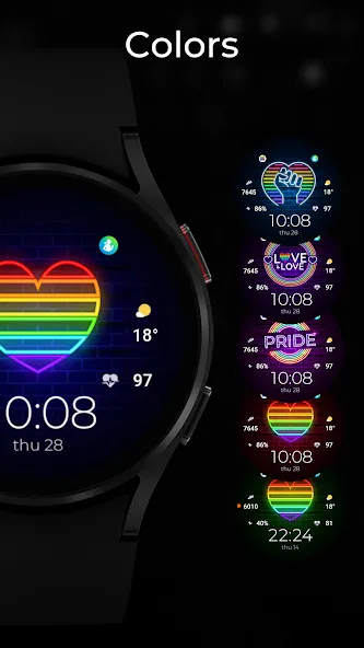 TVV Pride 4 Digital Watch Face screenshot 3