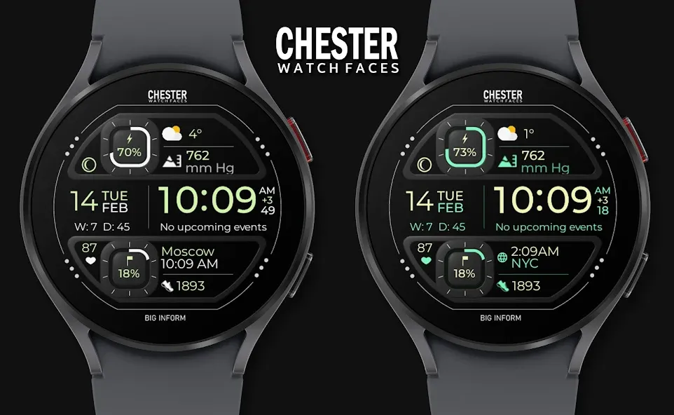 Chester Big inform watch face screenshot 1