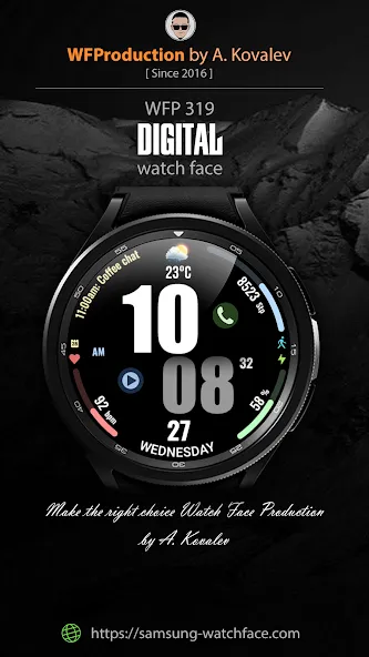 WFP 319 Digital Watch Face screenshot 1